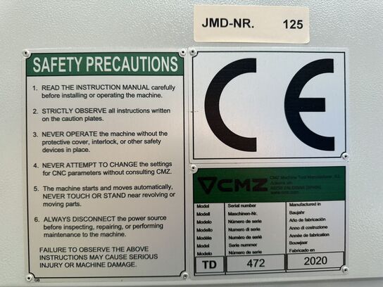 CMZ TD25 YS - 800 - 6 axis