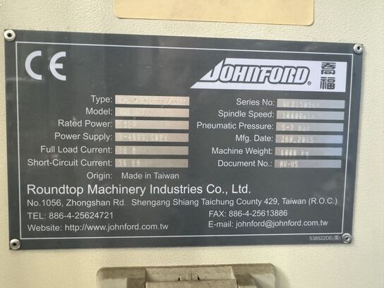 Johnford VMC-1050  -   MACHINING CENTER