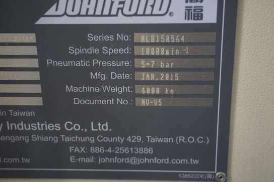 Johnford VMC-1050  -   MACHINING CENTER