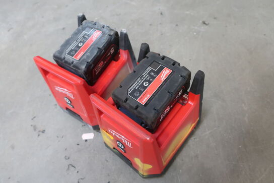 2 stk. akku arbejdslampe MILWAUKEE M18 PAL med batteri