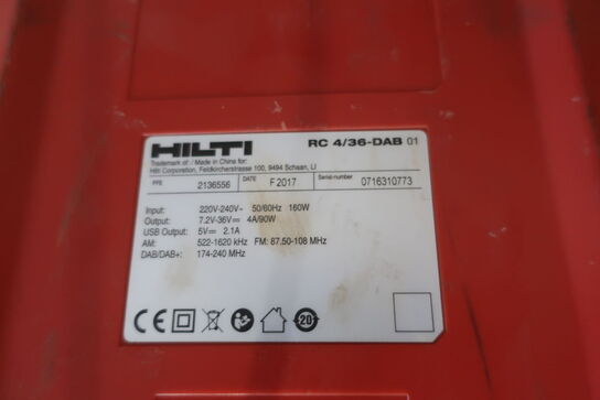 Arbejdsradio HILTI RC 4/36-DAB med lader