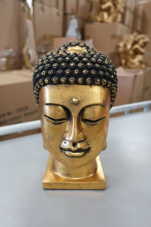 4 stk. Buddha-hoveder i guld