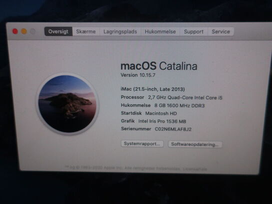 Apple iMac Late 2013 21,5"/2,7 GHz Quad-Core Intel i5/8GB/256GB