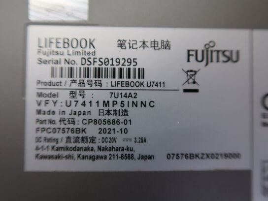 Bærbar PC FUJITSU LifeBook U Intel i5-1135G7/8GB/256GB