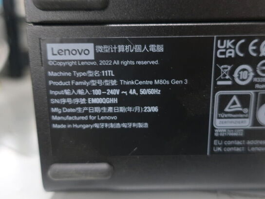 Lenovo ThinkCentre M80q Gen 3 Intel i5-12500/32GB/500GB