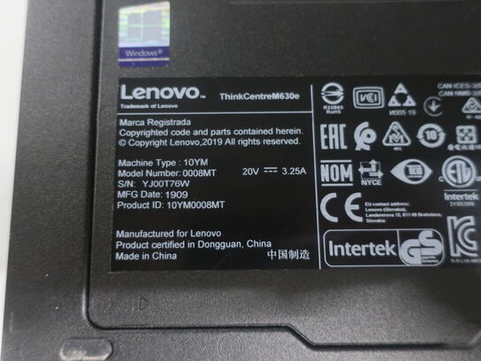 Lenovo ThinkCenter Intel i3-8145U/4GB/120GB