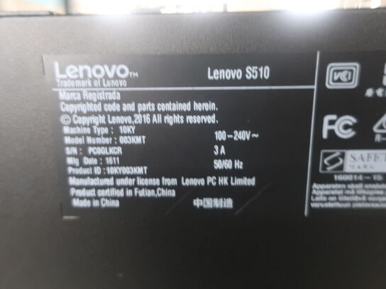 Lenovo S500 desktop Intel i3-6100/8GB/128GB