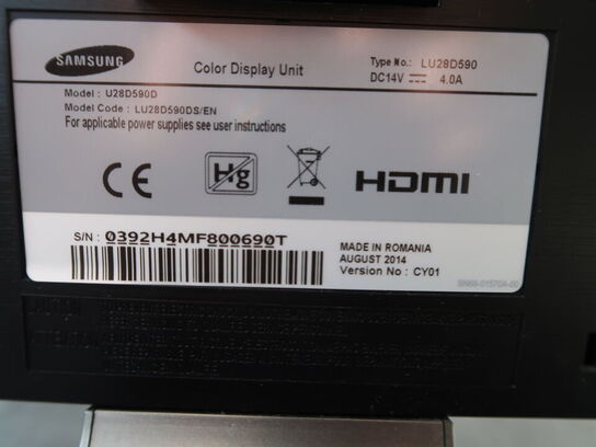 SAMSUNG U28D590D 28" UHD skærm