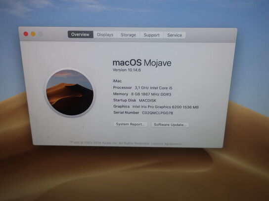 Apple iMac 27"/3,1 GHz Intel i5/8GB/256GB