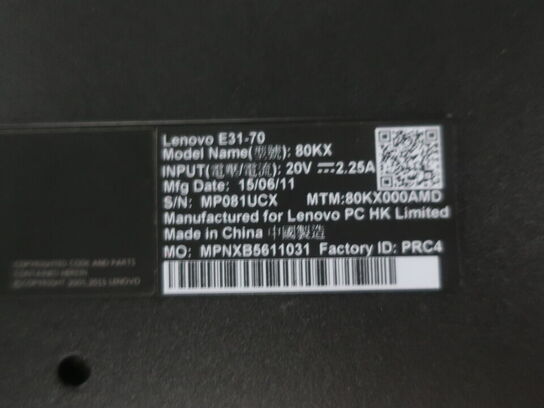 Lenovo E31-70 Intel i5-5200U/8GB/128GB SSD