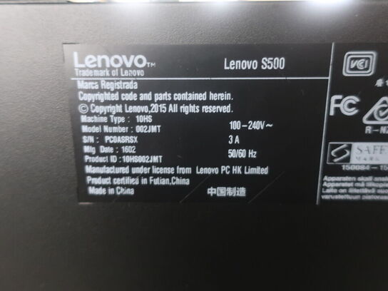 Lenovo S500 desktop Intel i3-4170/4GB/120GB