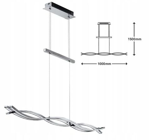 8 stk. briloner wave led pendel, der kan dæmpes via afbryder(ubrugt)