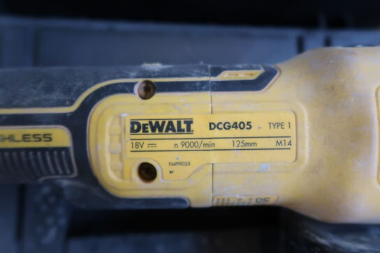 Akku vinkelsliber, DeWalt DCG405