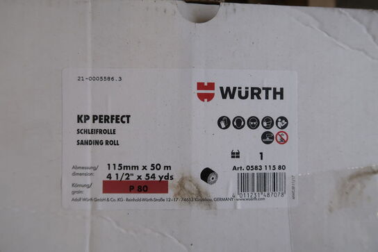 Wurth Dry Abrasive Paper Roll, Wood KP Perfect