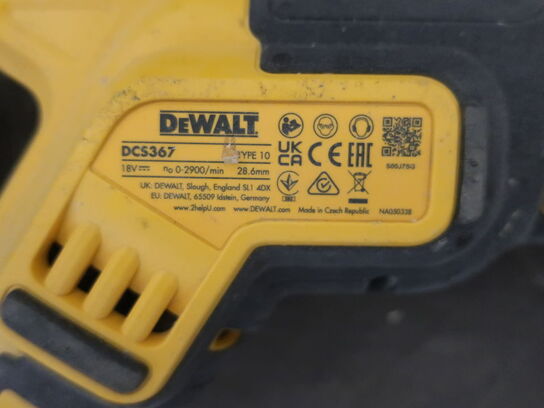 Bajonetsave DEWALT 18V DCS367 (2 stk.) inkl. batteri