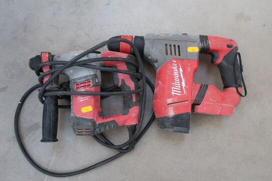 1 stk. akku-borehammer MILWAUKEE M18 samt PLH20