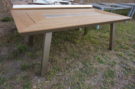 Cadiz havebord - teak look 200x100 cm