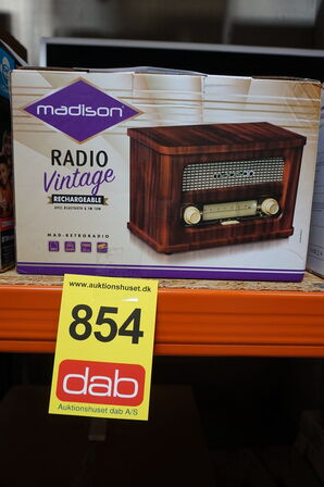 Madison Vintage Radio m. Bluetooth og FM (Træ)