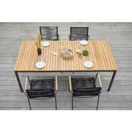 Cinas Mood Classic havebord i antracit/teak 208x100 cm 