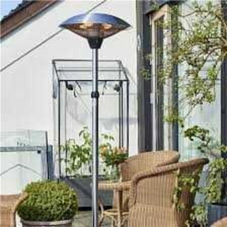 Hortus Terrassevarmer gulvmodel med teleskop 900/1200/2100 W, HA, sølv