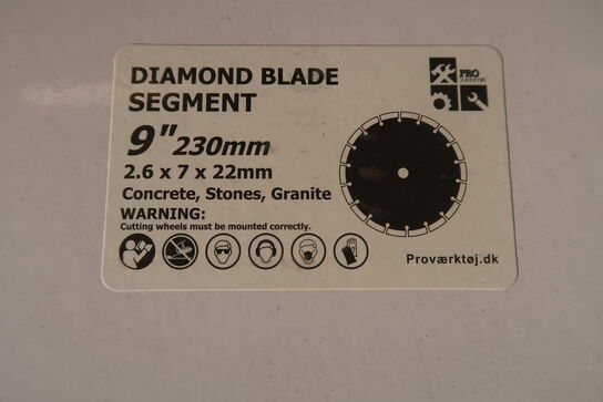 40 stk. Diamantklinger 230mm (Segment)