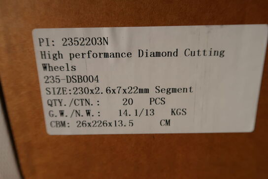 40 stk. Diamantklinger 230mm (Segment)