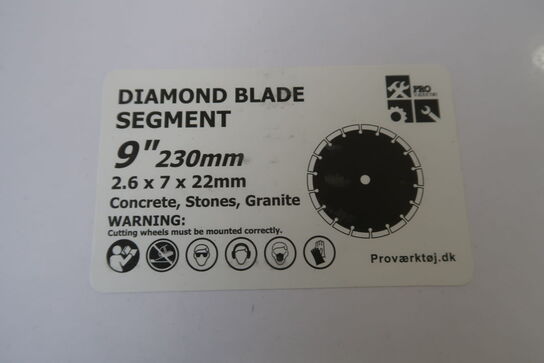 40 stk. Diamantklinger 230mm (Segment)