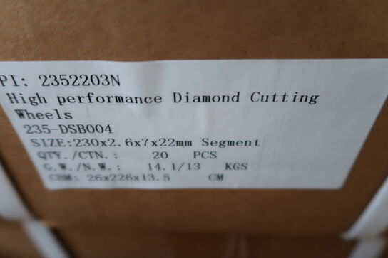 40 stk. Diamantklinger 230mm (Segment)