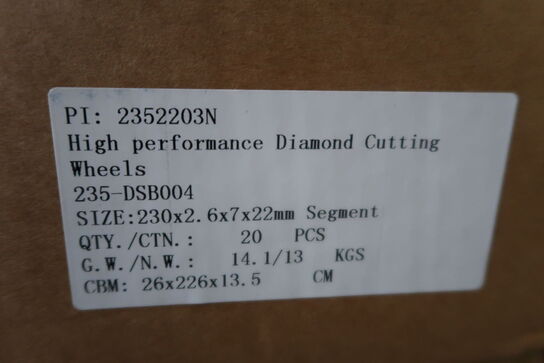 40 stk. Diamantklinger 230mm (Segment)