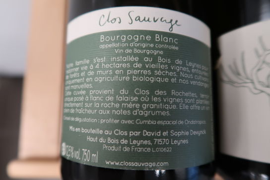 7 stk. Hvidvin CLOS SAUVAGE Bourgogne blanc Vertige 2021