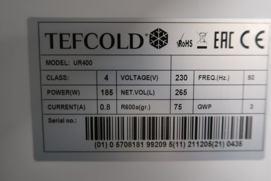 Køleskab TEFCOLD UR400