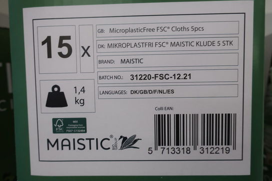 150 pakker Mikroplastfri FSC-karklude 5 stk m/print 31220-FSC-12-21