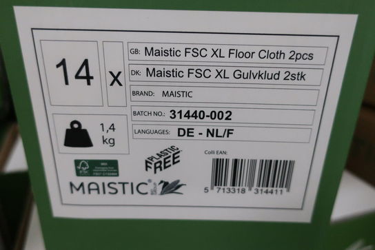 140 pakker Maistic FSC XL Gulvklud 2 stk. 31440-002