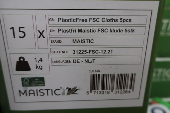 150 pakker Mikroplastfri FSC-karklude 5 stk m/print 31225-FSC-12-21