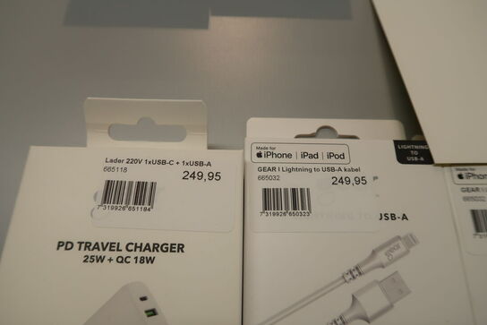Oplader sæt USB til Lightning