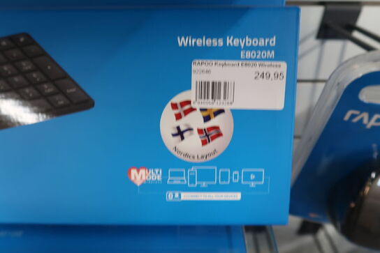 4 stk. Keyboard E8020 Multi-Mode Trådløs Ultra-slim