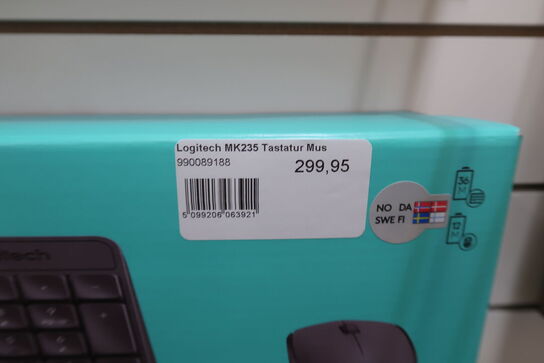 2 pk. Logitech MK235 Wireless Keyboard and Mouse grå