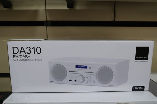 Scansonic DA310 DAB+ m. CD og Bluetooth - HVID