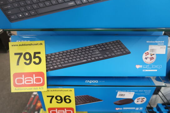 4 stk. Keyboard E8020 Multi-Mode Trådløs Ultra-slim