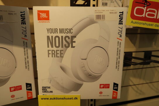 JBL Tune 770NC ANC Trådløse høretelefoner, Over-Ear (hvid)