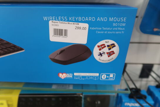 2 stk. Tastatur/Mus Sæt 9010M Trådløs Multi-Mode Sort