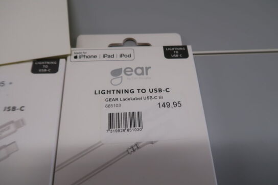 3 stk. Lightning til USB-C kabler