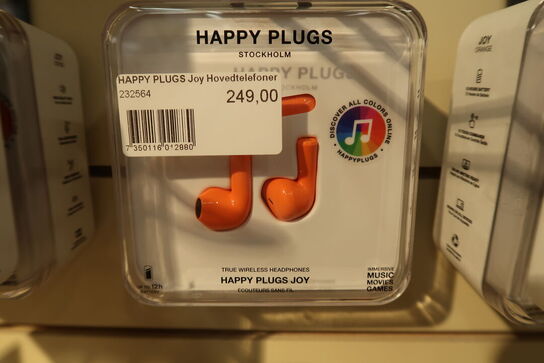 2 stk. Happy Plugs Joy True Wireless in-ear høretelefoner (orange)