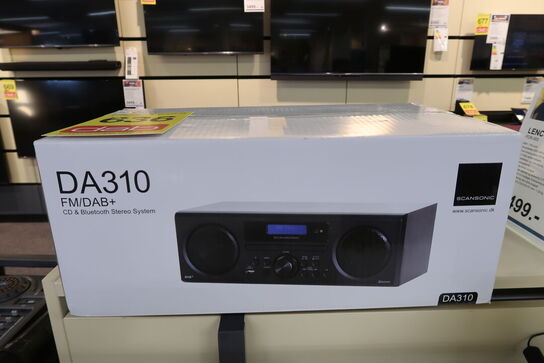Scansonic DA310 DAB+ m. CD og Bluetooth - HVID