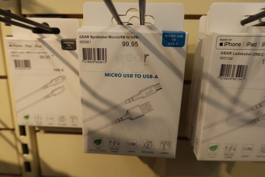 18 pk. Phone kabler m.m. 