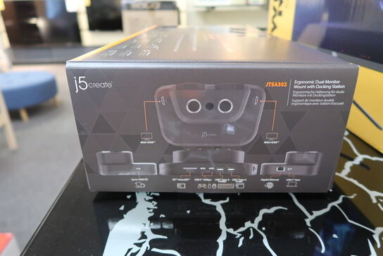 j5create Dual-Monitor Mount with Docking Station