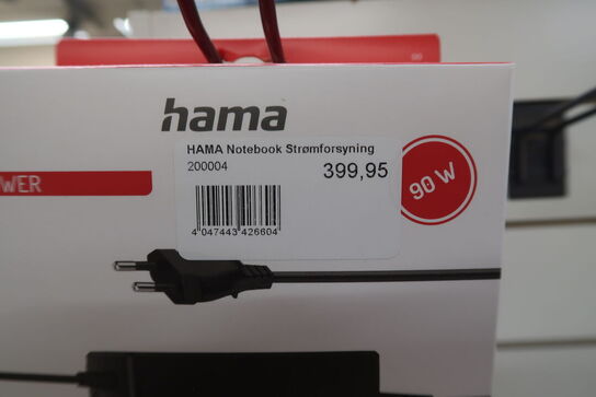 3 pk. HAMA universel notebook-oplader (90 Watt)