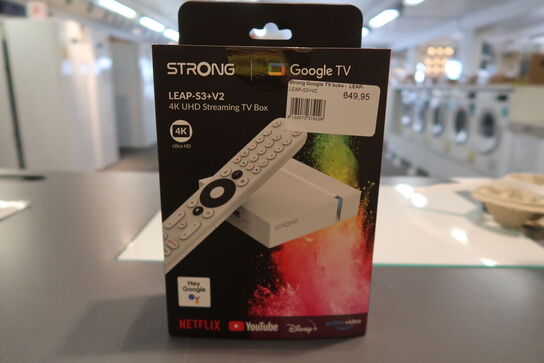 Strong Leap S3+V2 Google TV Box 4K UHD streaming-enhed