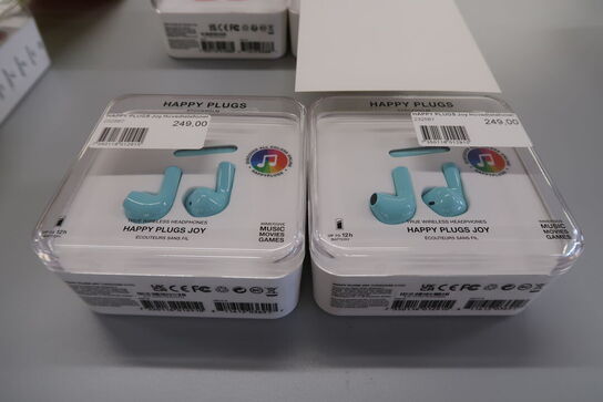 2 stk. Happy Plugs Joy True Wireless in-ear høretelefoner (blå)