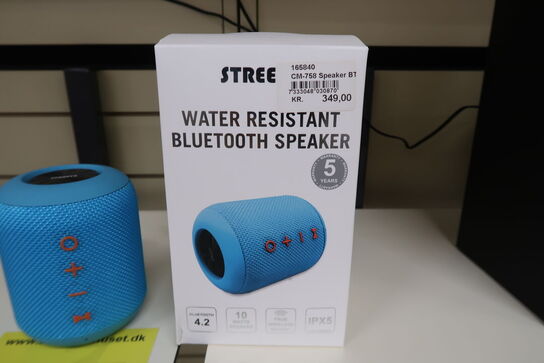 2 stk. STREETZ vandtæt højttaler, 2x5W